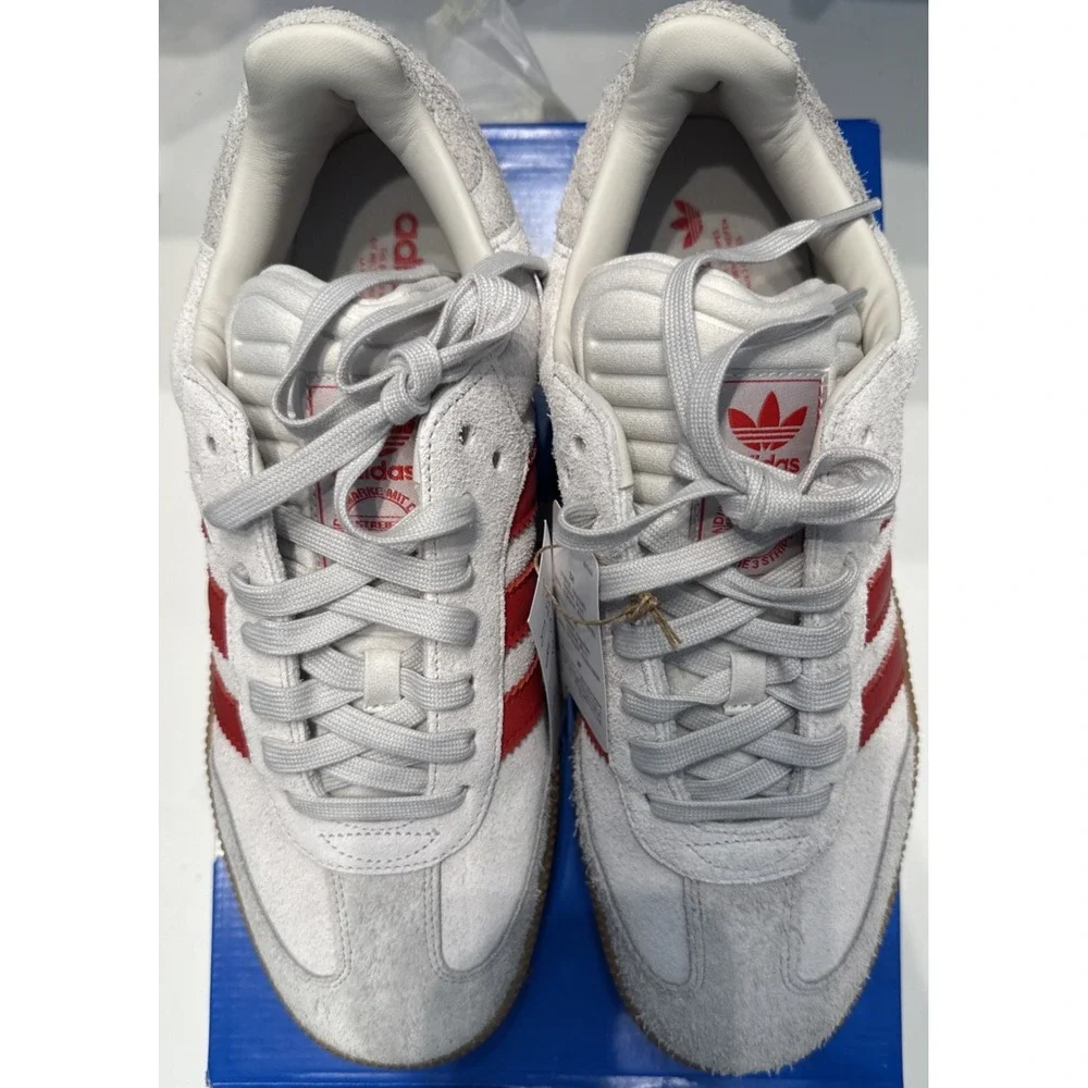 Adidas SAMBA XLG Shoes Men's 13 / Women's 14 White with Red Stripes - New in Box